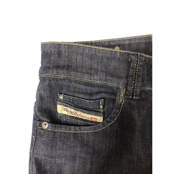 Diesel Industry Brucke Woman 26x30 Blue Denim Jeans Skinny Leg Hemmed Stretch - Picture 5 of 10